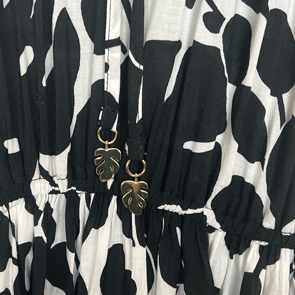 Kate Spade Maxi Sundress Womens Small Tropical Print Ruffle Hem Vacation Resort - Picture 10 of 14